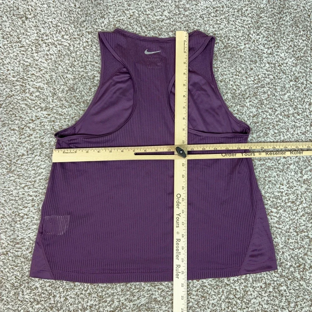 Nike Tank Top Womens Medium Purple Running Activewear Dri-FIT Mesh Racerback